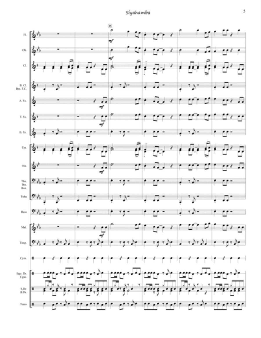 Siyahamba Siyahamba Concert Band scores gallery preview page 6