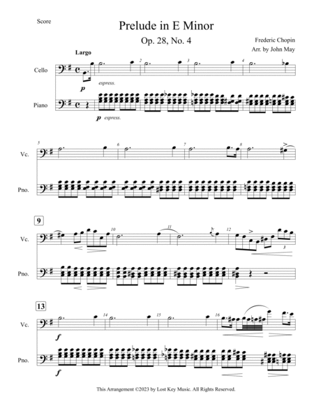 Prelude in E minor-Cello Solo