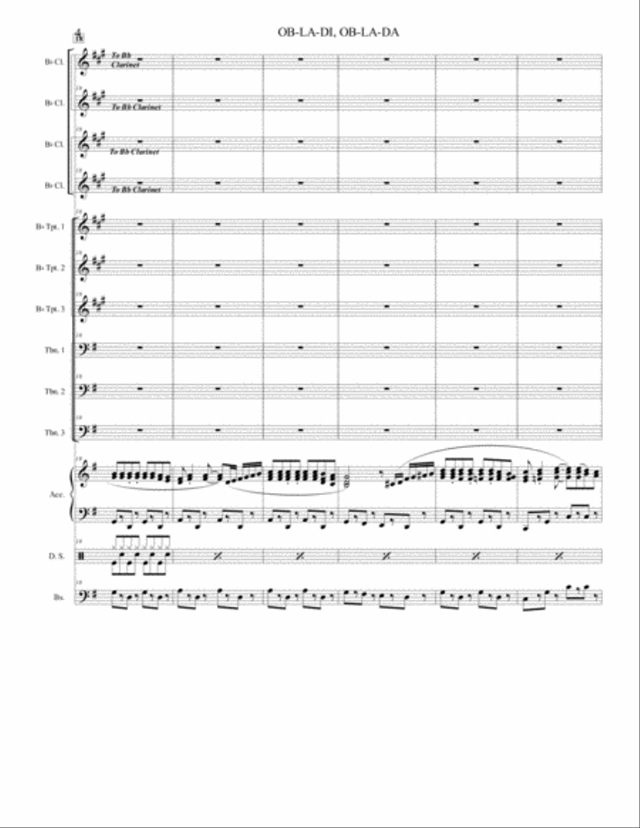 Ob-la-di, Ob-la-da Jazz Ensemble scores gallery preview page 4