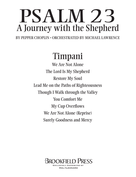 Psalm 23 - A Journey With The Shepherd - Timpani
