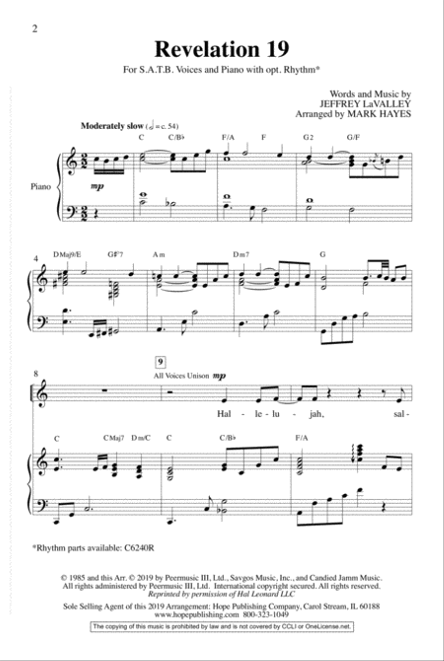 Revelation 19 Choir scores gallery preview page 2