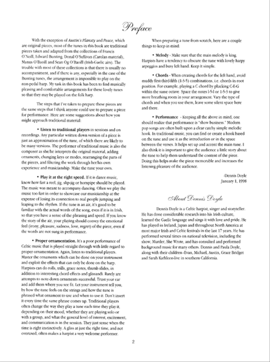 Irish Harp Music Pedal Harp scores gallery preview page 3