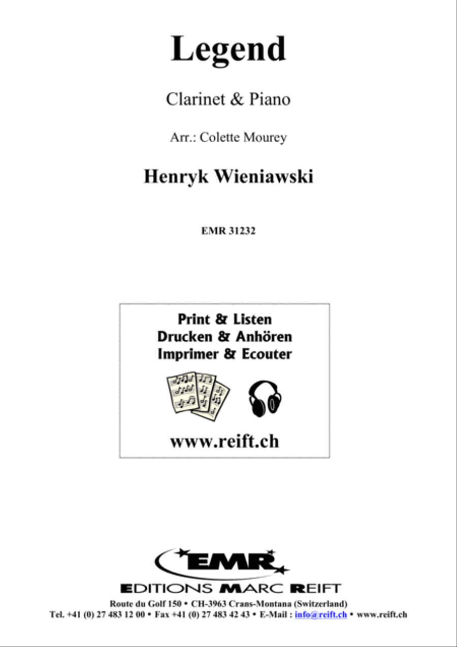 Legend Clarinet Solo scores gallery preview page 1