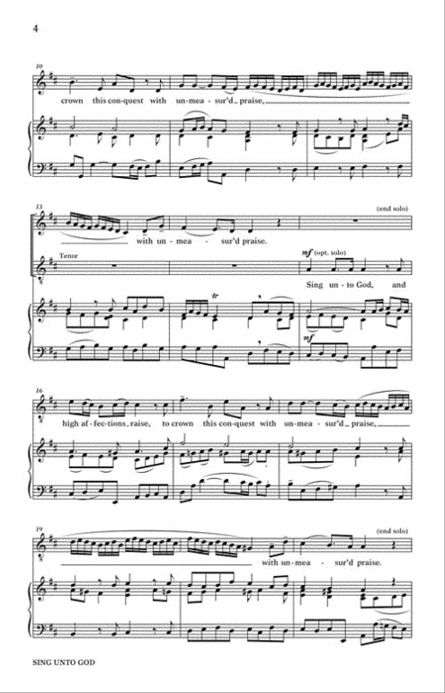 Sing Unto God 4-Part scores gallery preview page 3