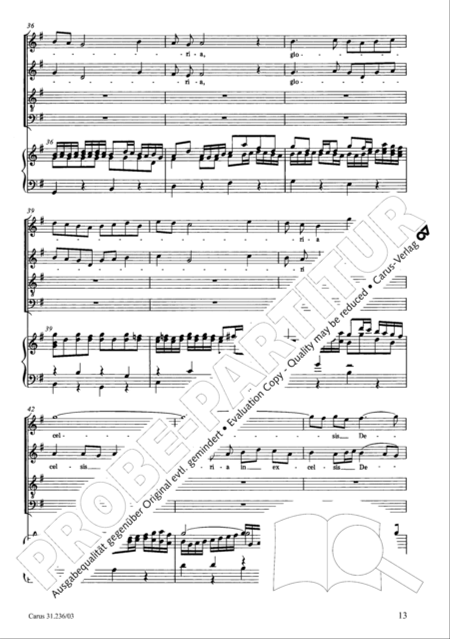 Mass in G Major 4-Part scores gallery preview page 14