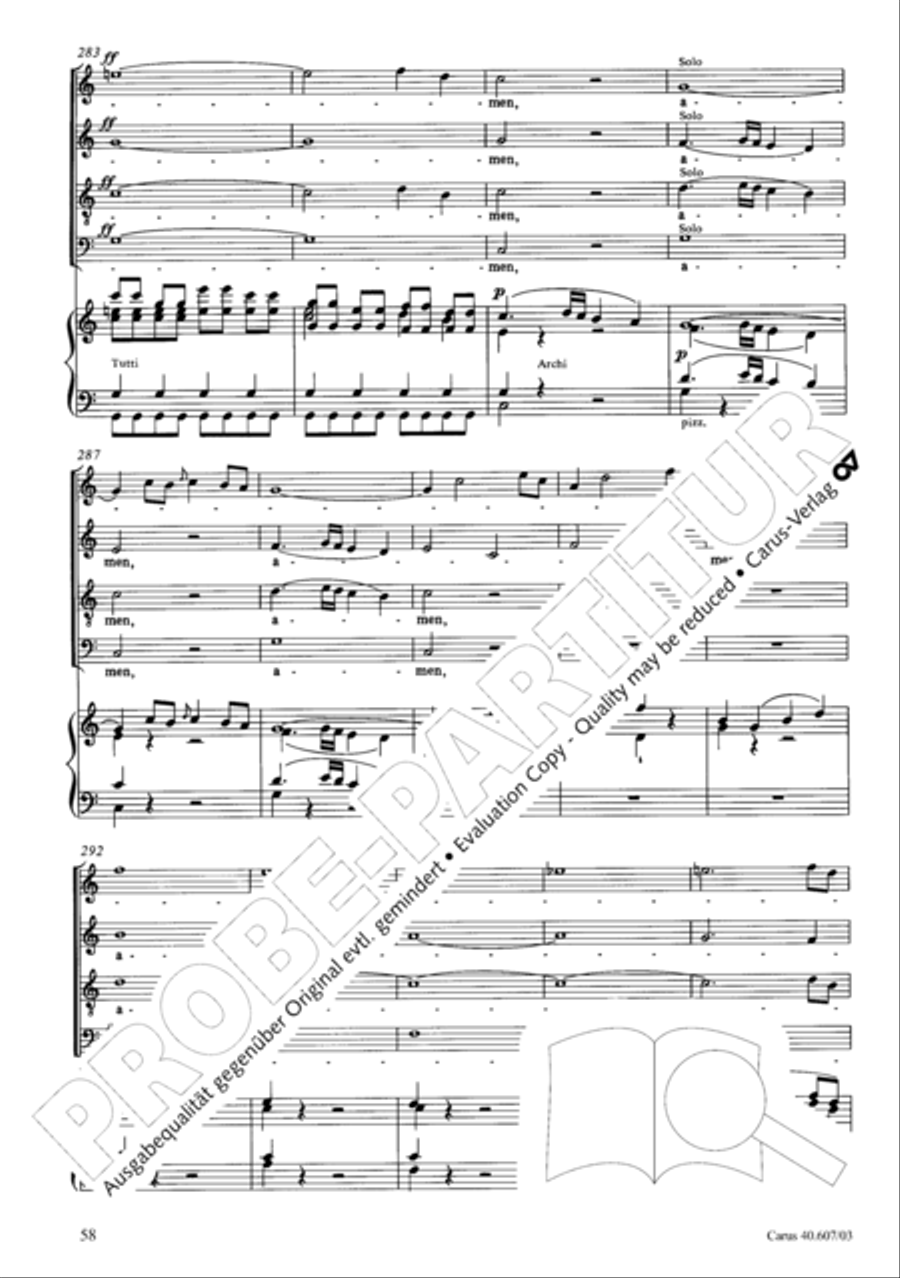 Mass in time of war (Missa in tempore belli) 4-Part scores gallery preview page 65