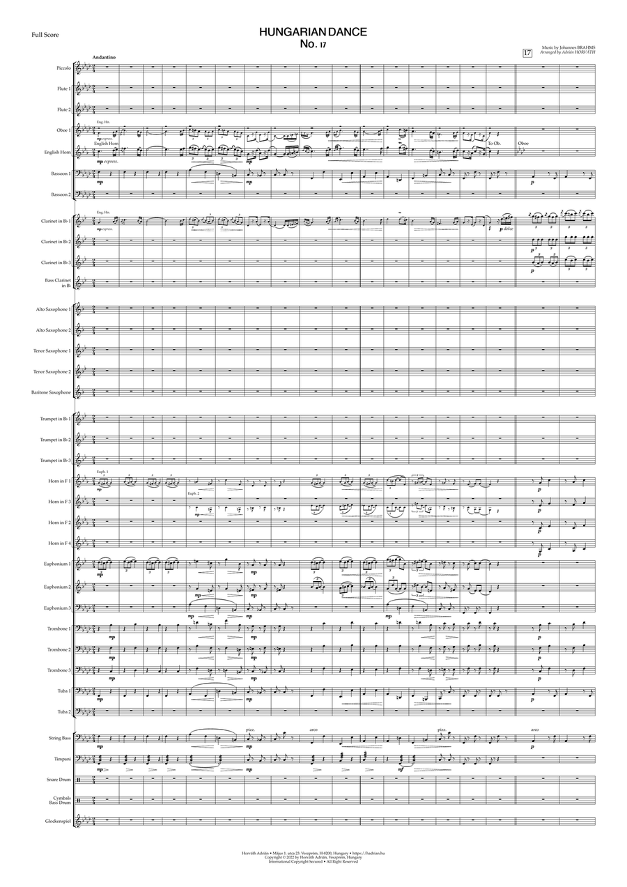 Hungarian Dance No.17 Hungarian Dance No.17 Concert Band scores gallery preview page 2