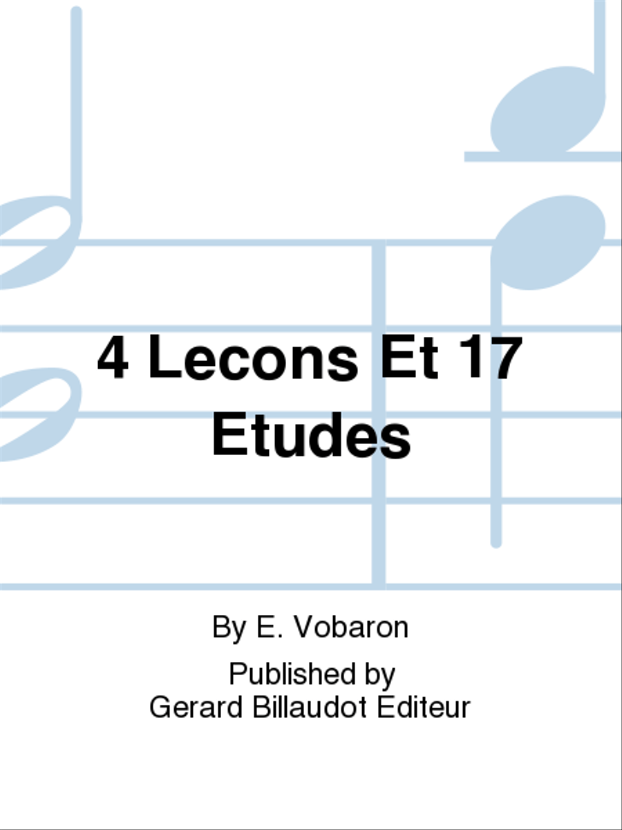 4 Lecons Et 17 Etudes Trombone Solo scores gallery preview page 1