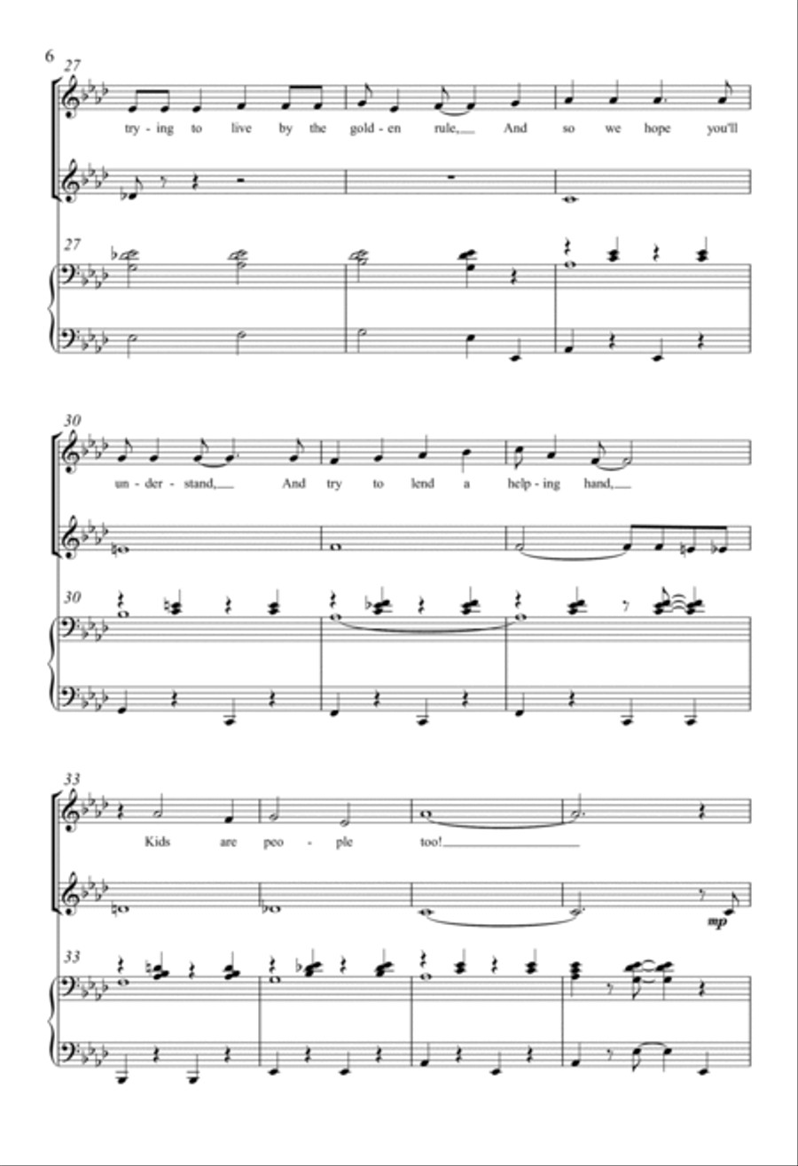 Kids Are People Too! Kids Are People Too! Unison Choir scores gallery preview page 4