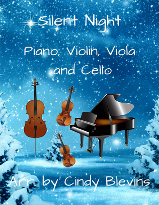 Book cover for Silent Night, for Violin, Viola, Cello and Piano