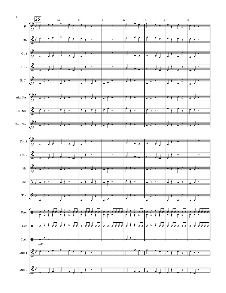 Dragon Warrior - for Young Concert Band Concert Band scores gallery preview page 4