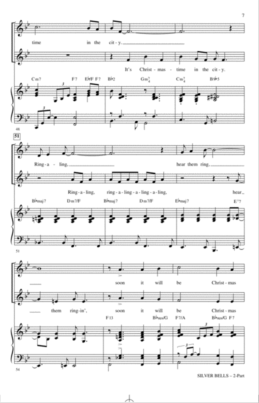 Silver Bells (arr. Mark Hayes) 2-Part scores gallery preview page 6