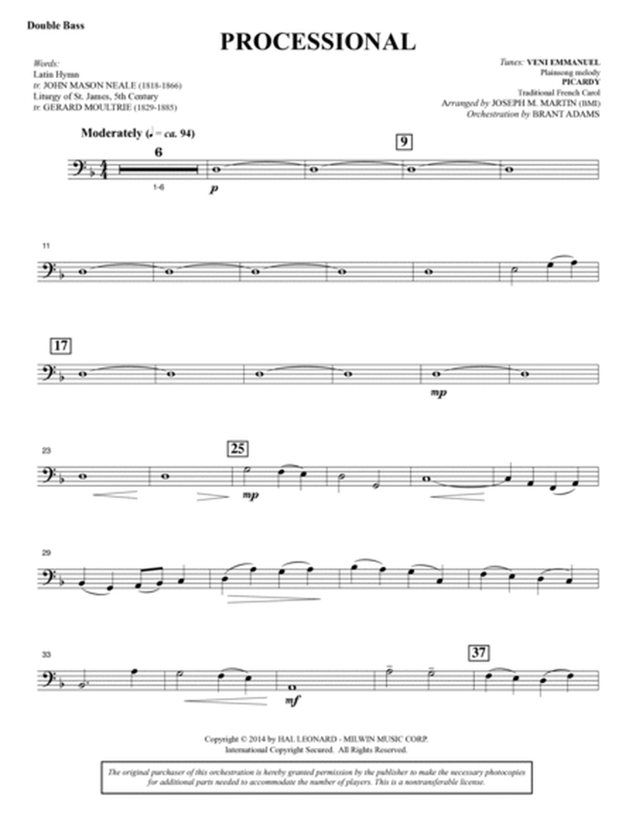 Canticles in Candlelight - Double Bass