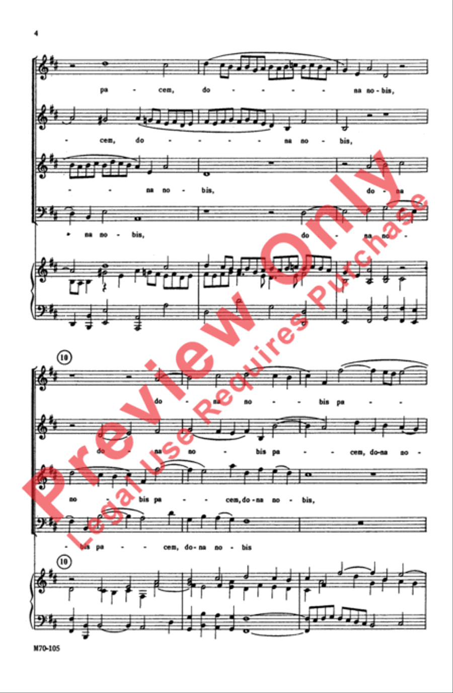 Dona Nobis Pacem 4-Part scores gallery preview page 3