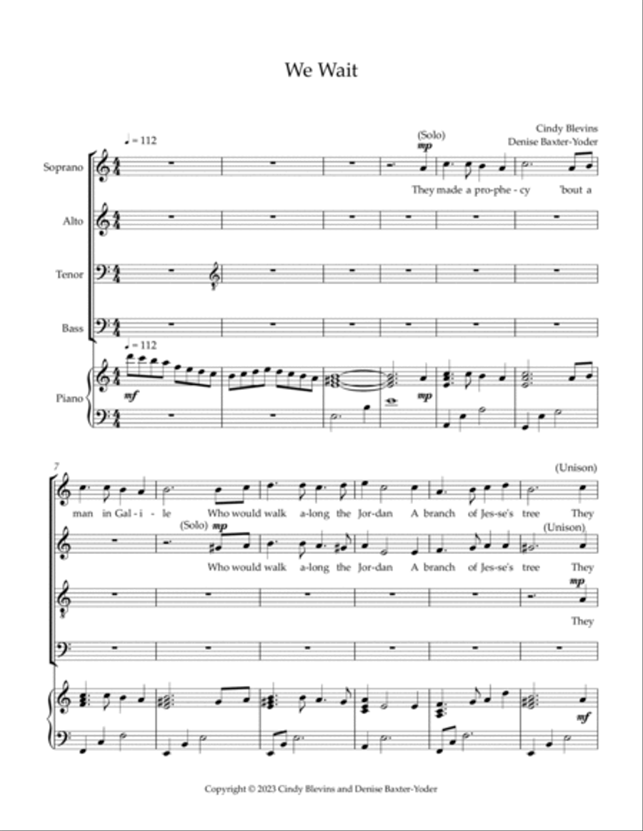 We Wait, original song for SATB 4-Part scores gallery preview page 3