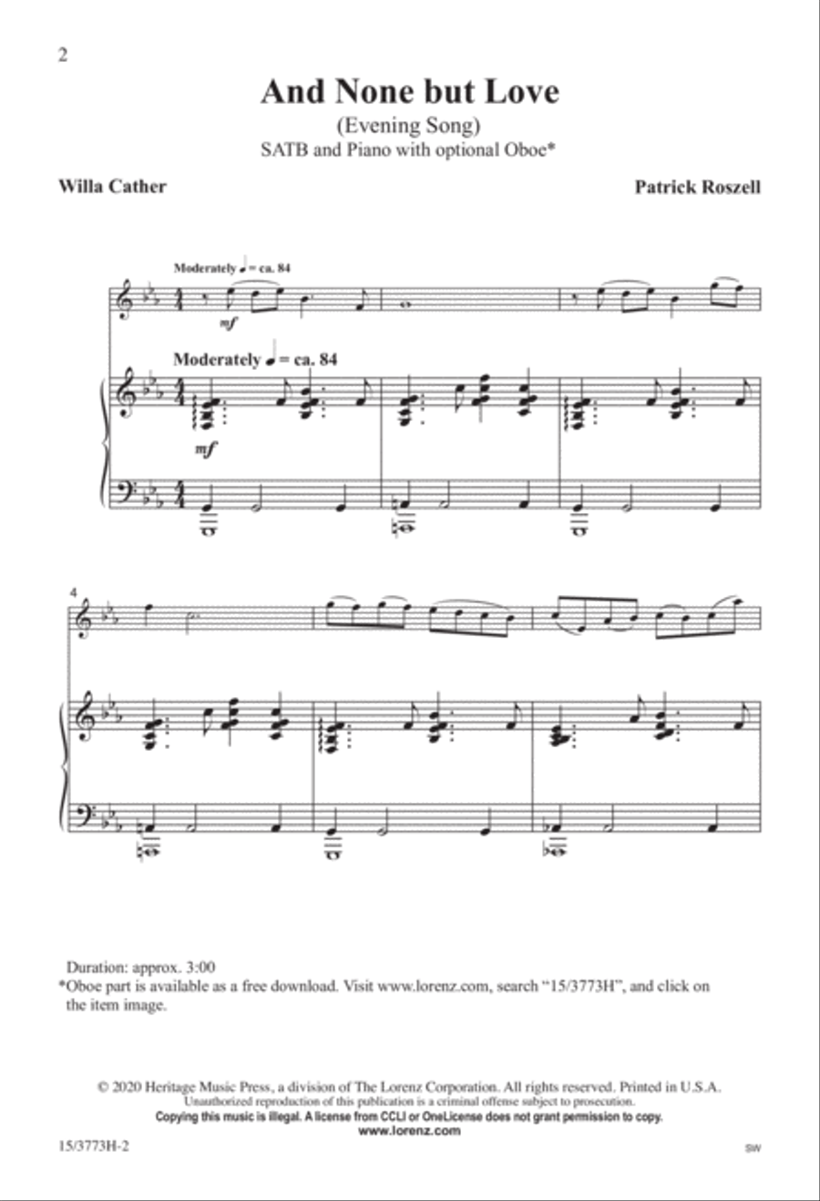 And None but Love And None but Love 4-Part scores gallery preview page 2
