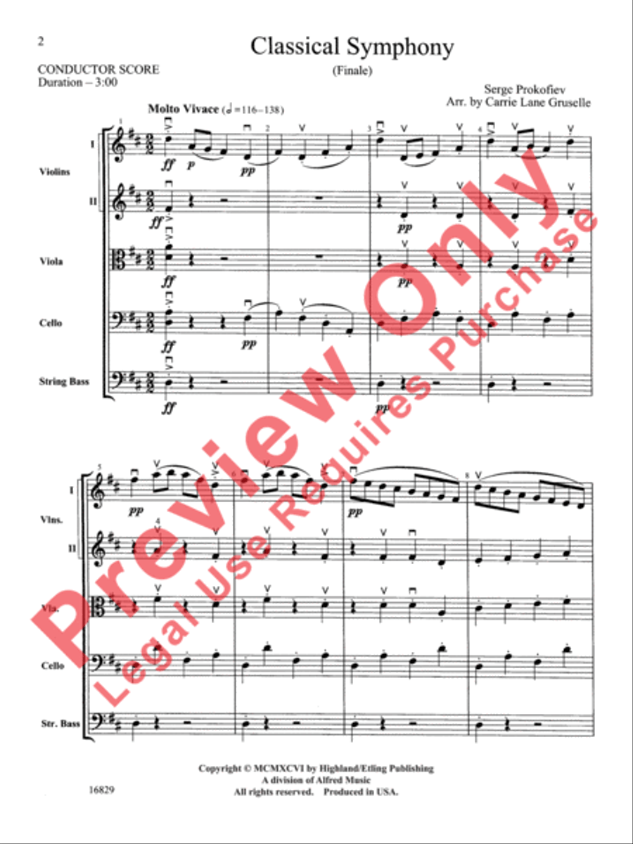 Classical Symphony String Orchestra scores gallery preview page 3