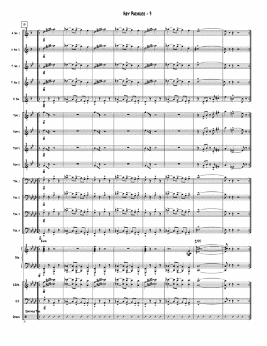Hey Pachuco Jazz Ensemble scores gallery preview page 10