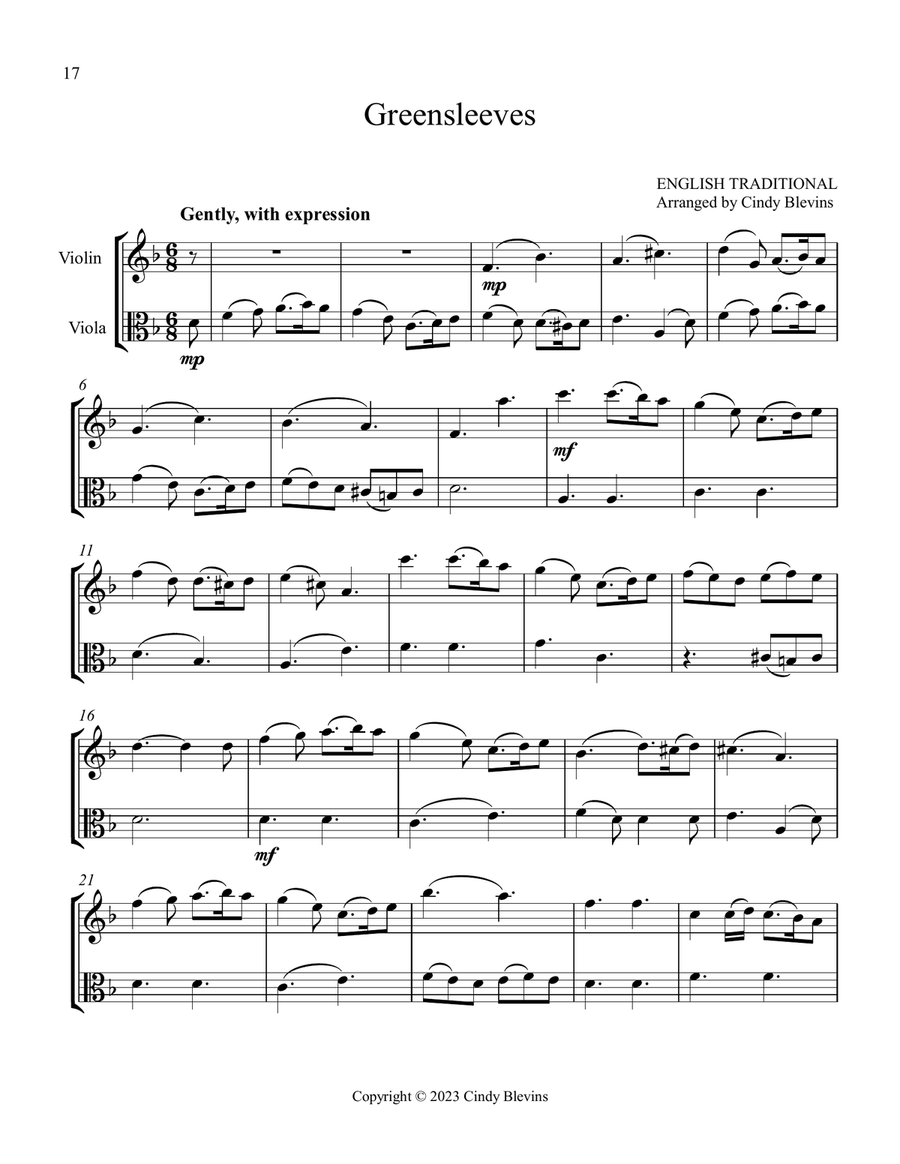 Violin and Viola for Christmas, Vol. II String Duet scores gallery preview page 3