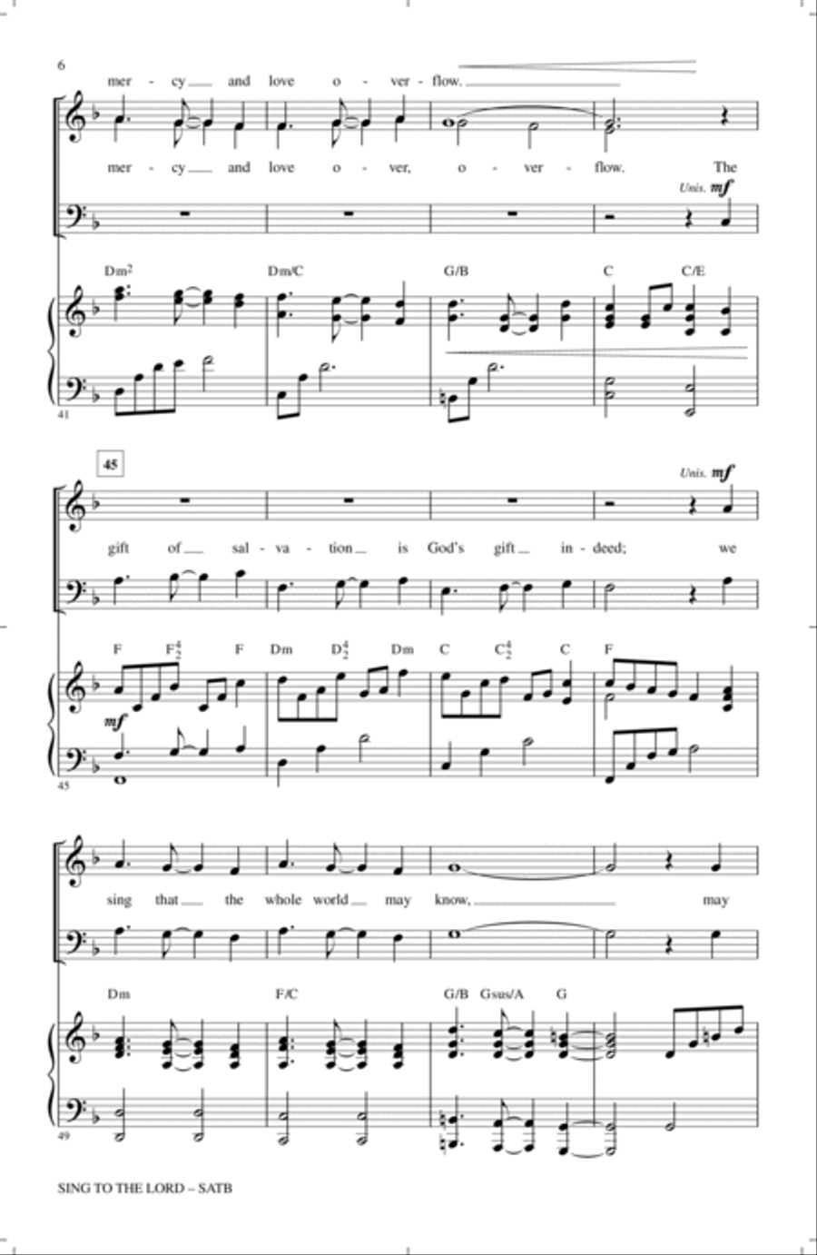 Praise To The Lord, The Almighty 4-Part scores gallery preview page 5