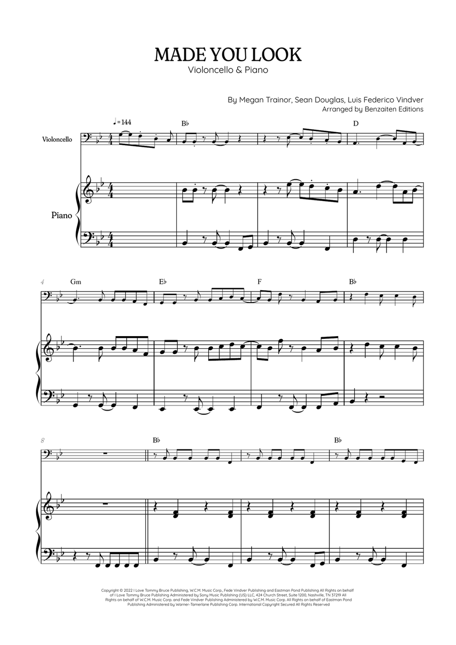 Made You Look Piano scores gallery preview page 2