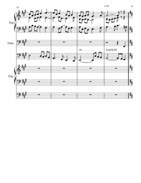 Choral and Fugue in D Major for Organ