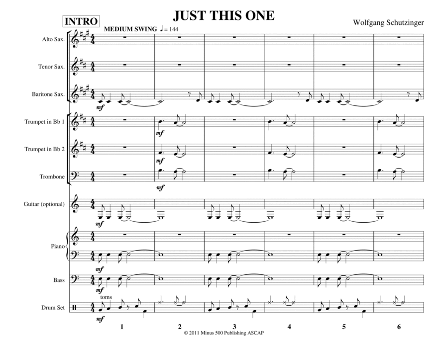 Just This One Just This One Jazz Ensemble scores gallery preview page 1