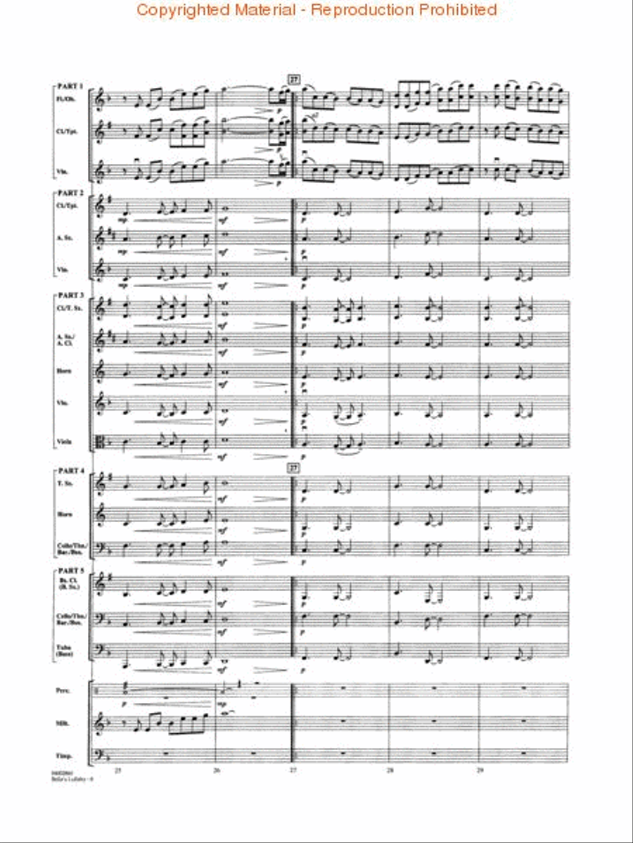 Bella's Lullaby (from Twilight) Concert Band scores gallery preview page 3