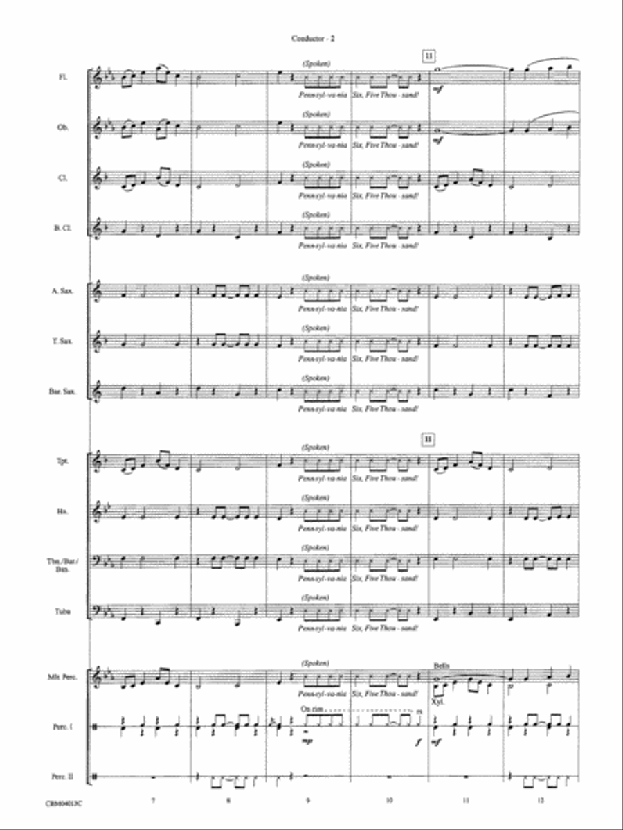 Pennsylvania 6-5000: Score Concert Band scores gallery preview page 3