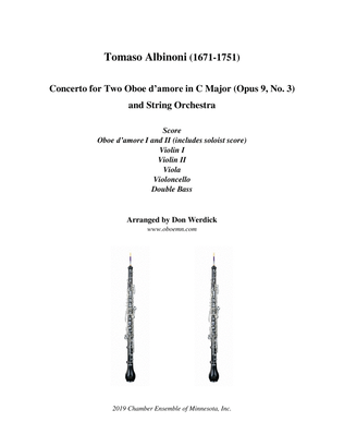Concerto for Two Oboe d’amore in C Major, Op. 9 No. 3 and String Orchestra