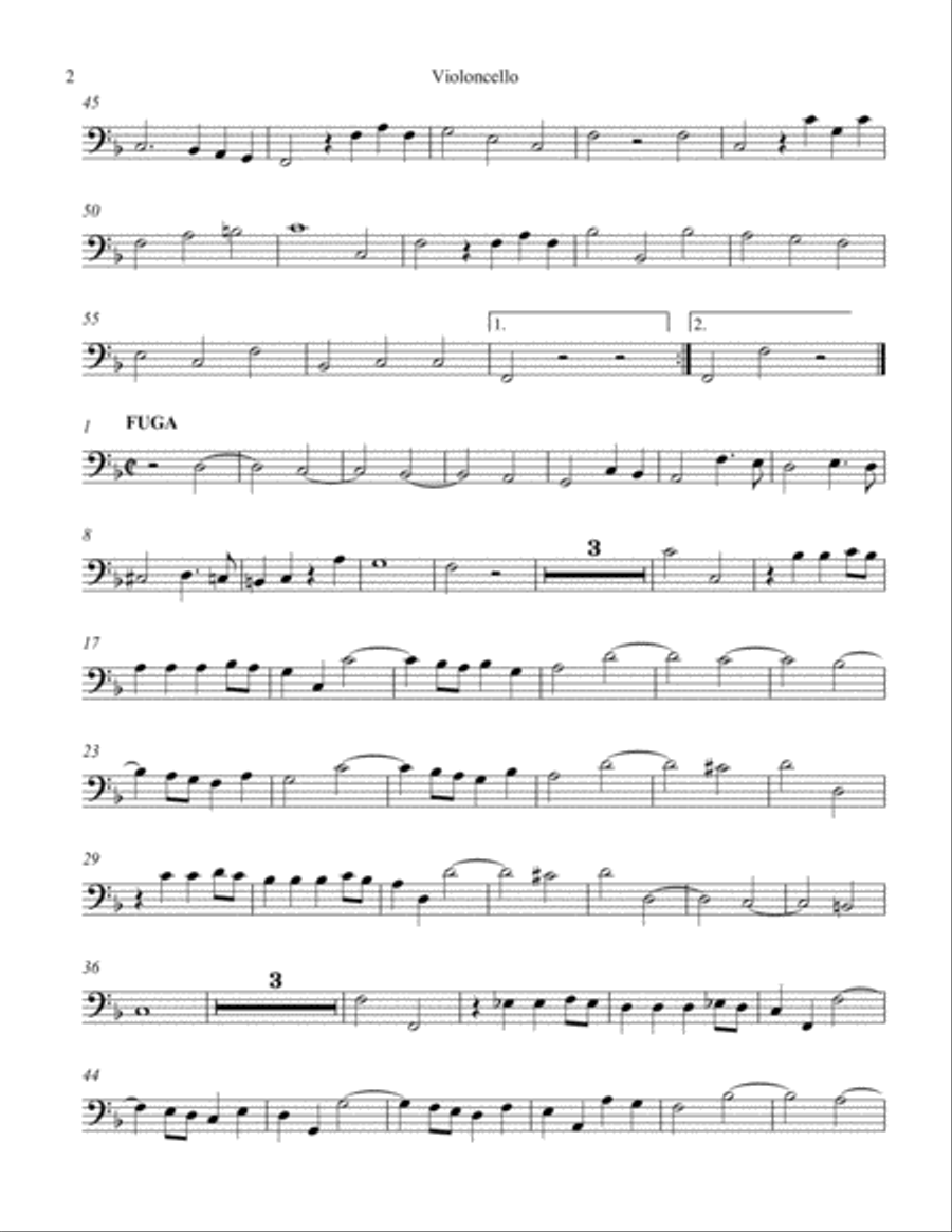 Quartet #4 Op. 20 in F Major String Quartet scores gallery preview page 2