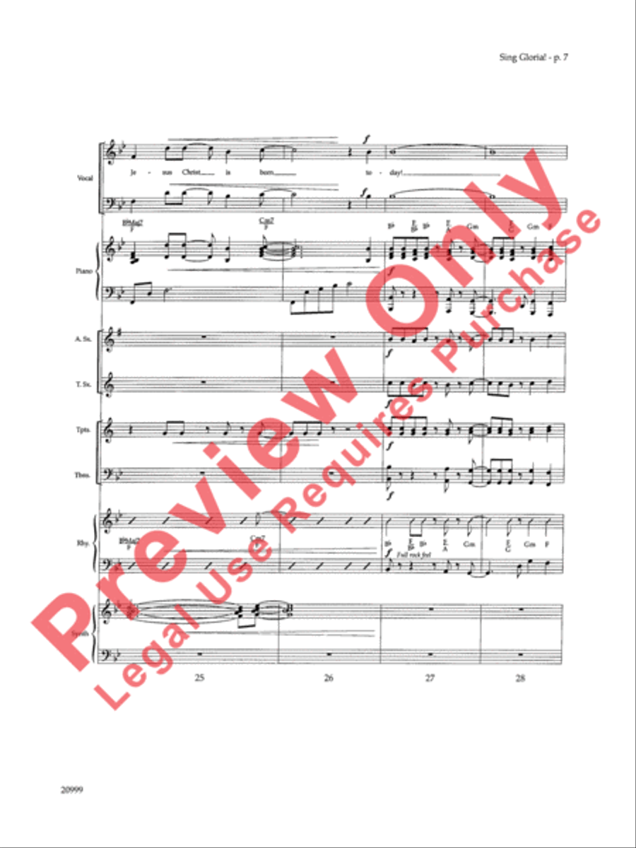 Sing Gloria! (A Song for Christmas) Choir scores gallery preview page 8