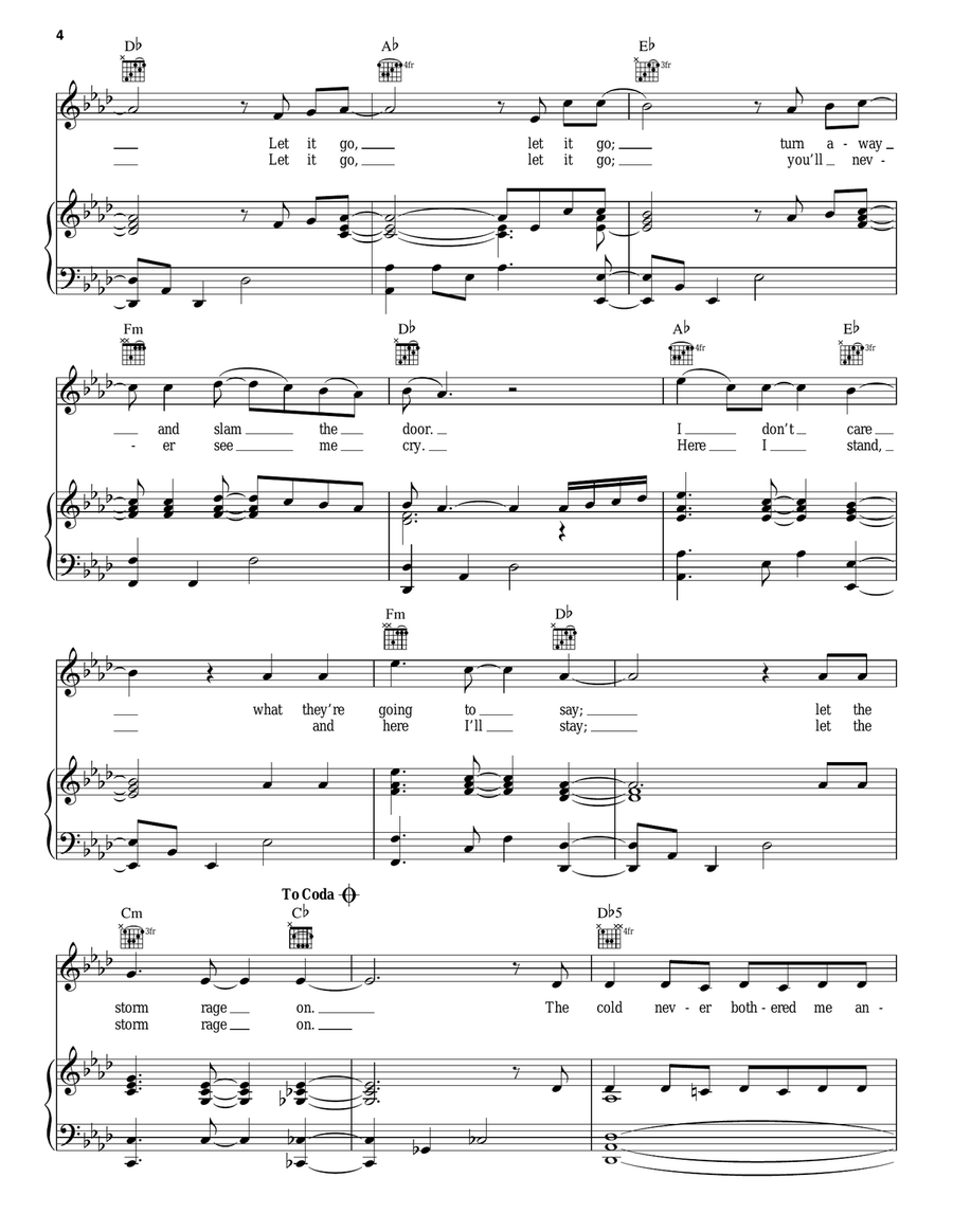 Let It Go (from Frozen) Guitar scores gallery preview page 4