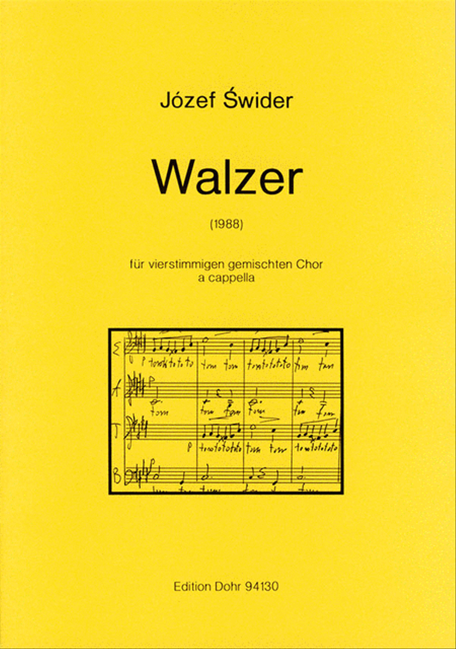 Walzer für vierstimmigen gemischten Chor a cappella (1988) 4-Part scores gallery preview page 1