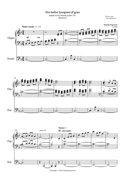Five romantic pieces for organ
