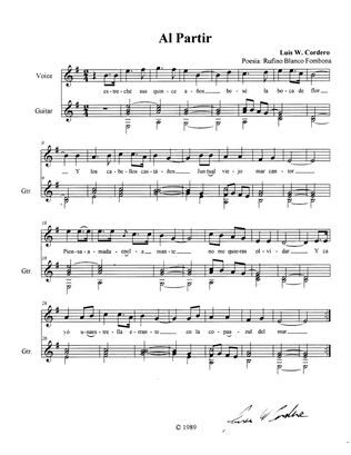 Three Short Pieces for Voice & Guitar