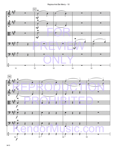 Rejoice And Be Merry (A Gallery Carol and In Dulci Jubilo) (Full Score)