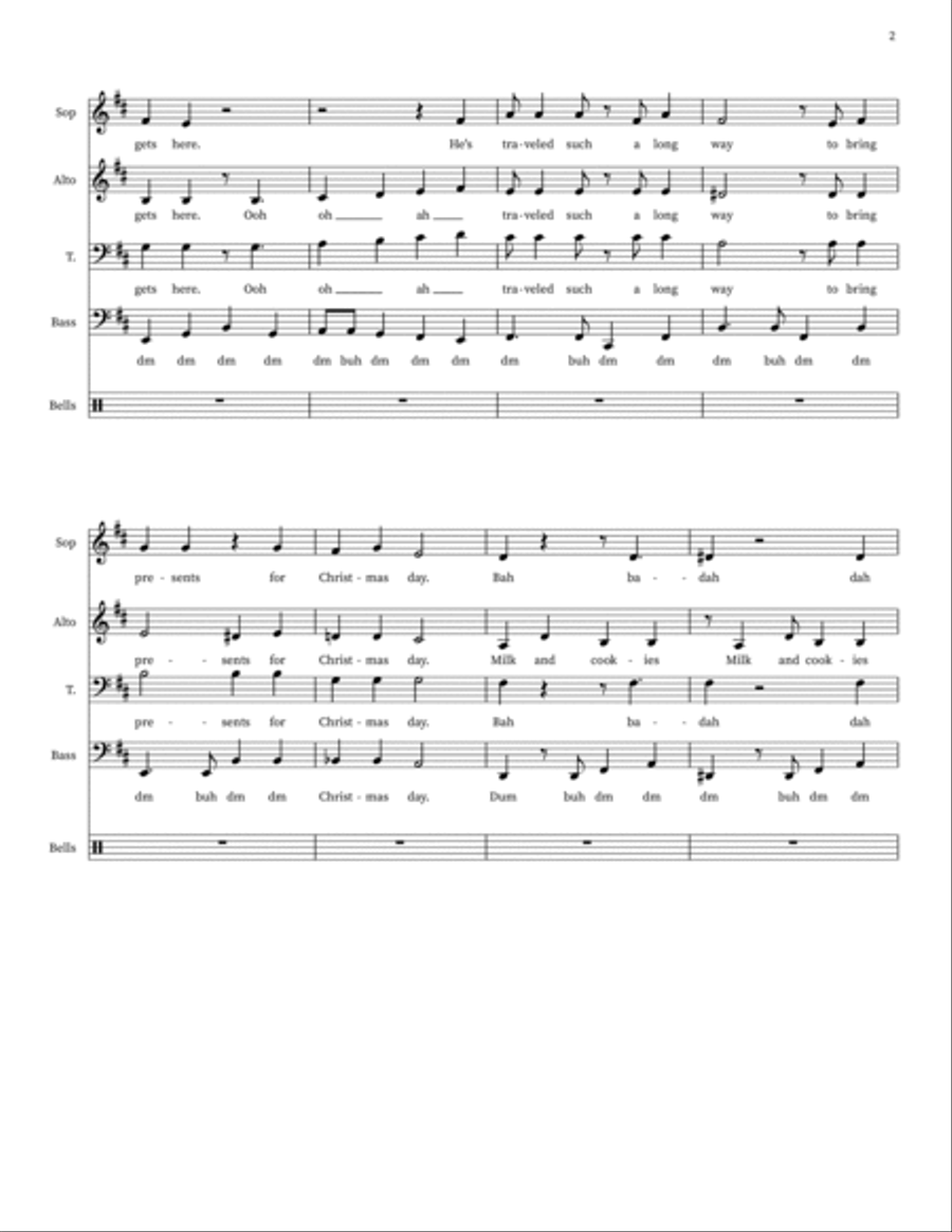 Milk and Cookies (Super Simple Songs) 4-Part scores gallery preview page 2
