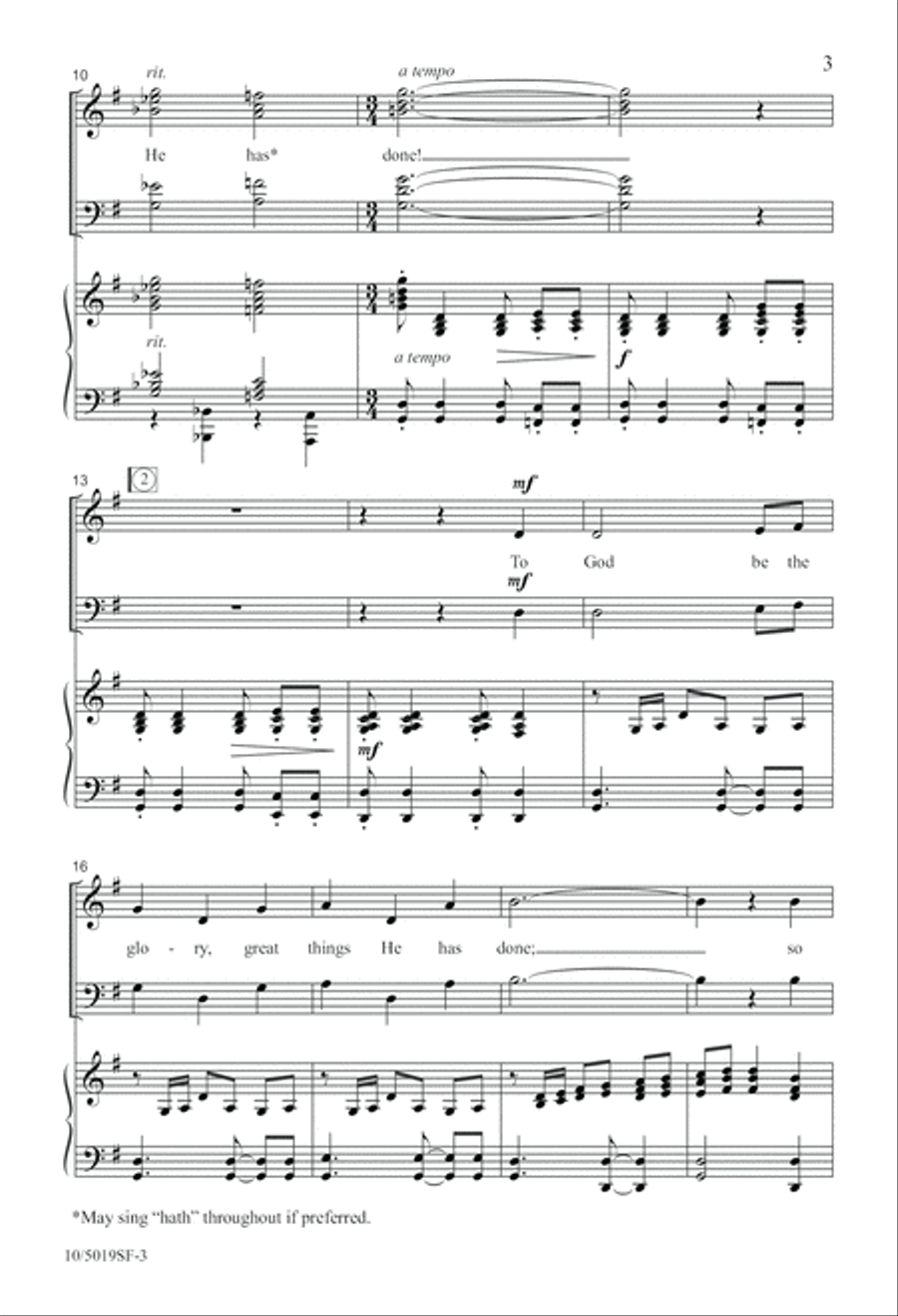 Great Things He Has Done 4-Part scores gallery preview page 3