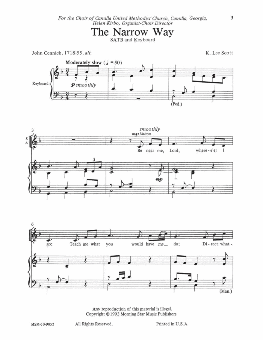 The Narrow Way 4-Part scores gallery preview page 1