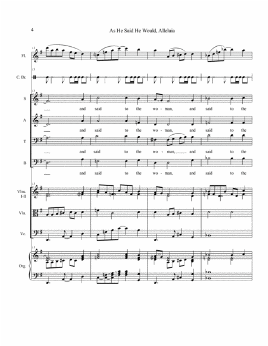 As He Said He Would 4-Part scores gallery preview page 5
