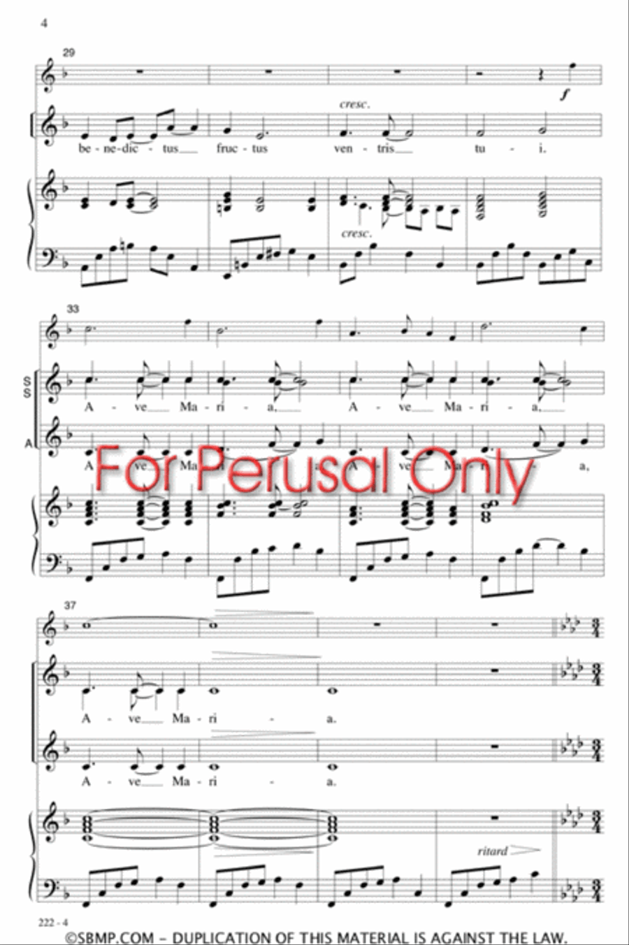 Ave Maria - SSA Octavo SSA scores gallery preview page 4
