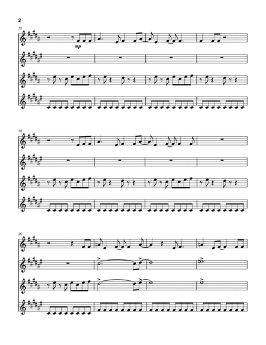Shakedown Saxophone Quartet scores gallery preview page 3