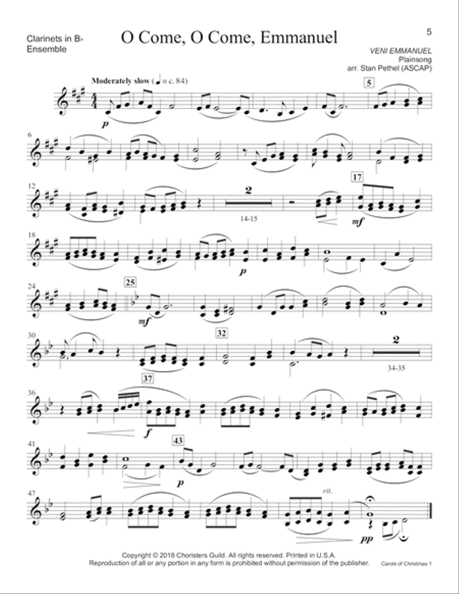 Carols of Christmas, Set 1 - Bb Clarinet B-Flat Clarinet scores gallery preview page 5