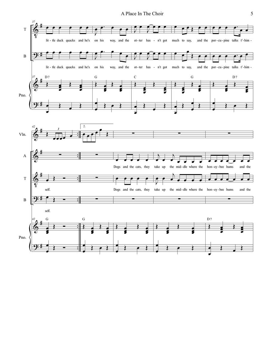 A Place In The Choir 4-Part scores gallery preview page 5