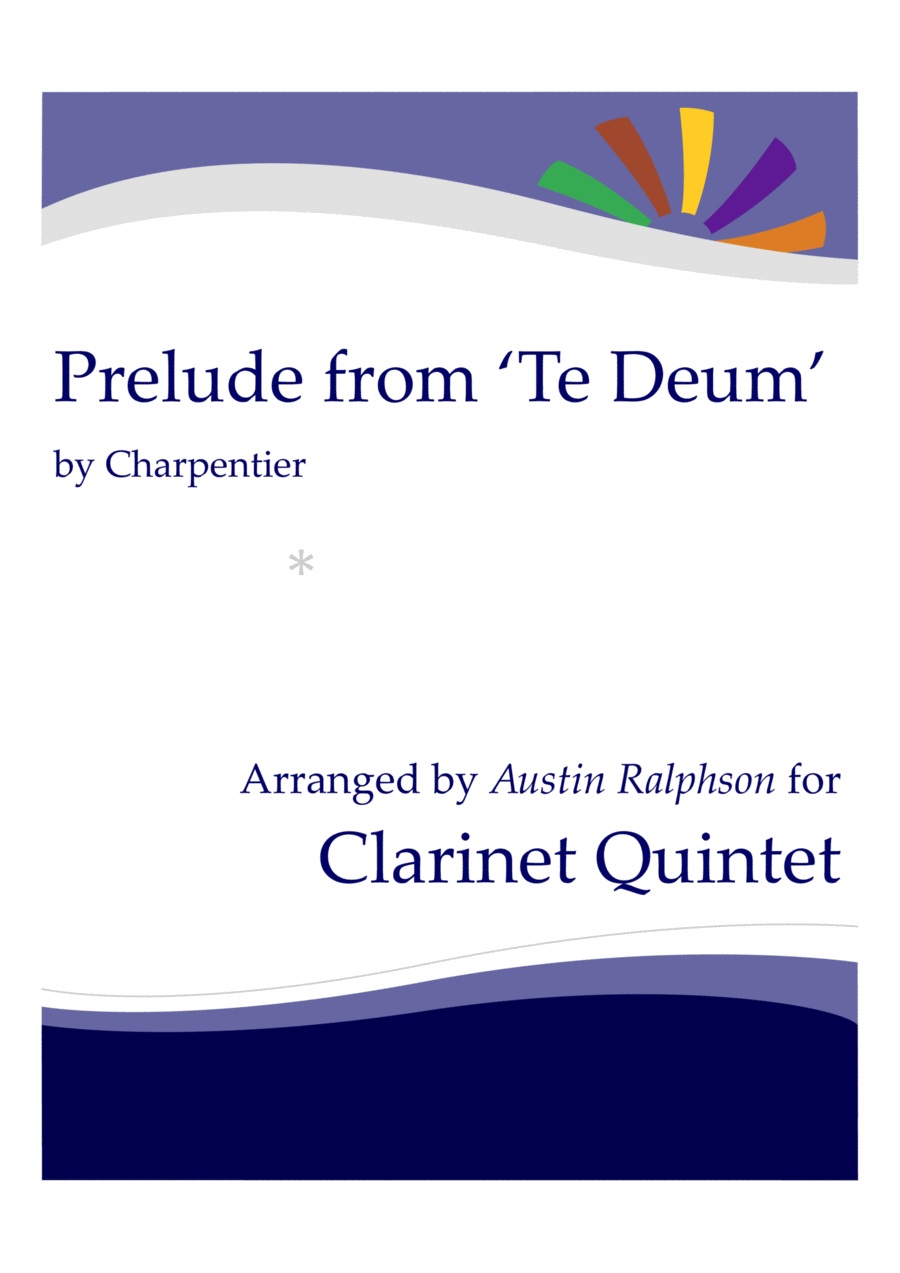 Prelude (Rondeau) from Te Deum - clarinet quintet Clarinet Quintet scores gallery preview page 1