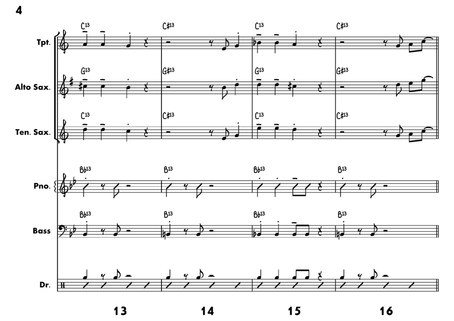 Ping Pong Jazz Ensemble scores gallery preview page 4