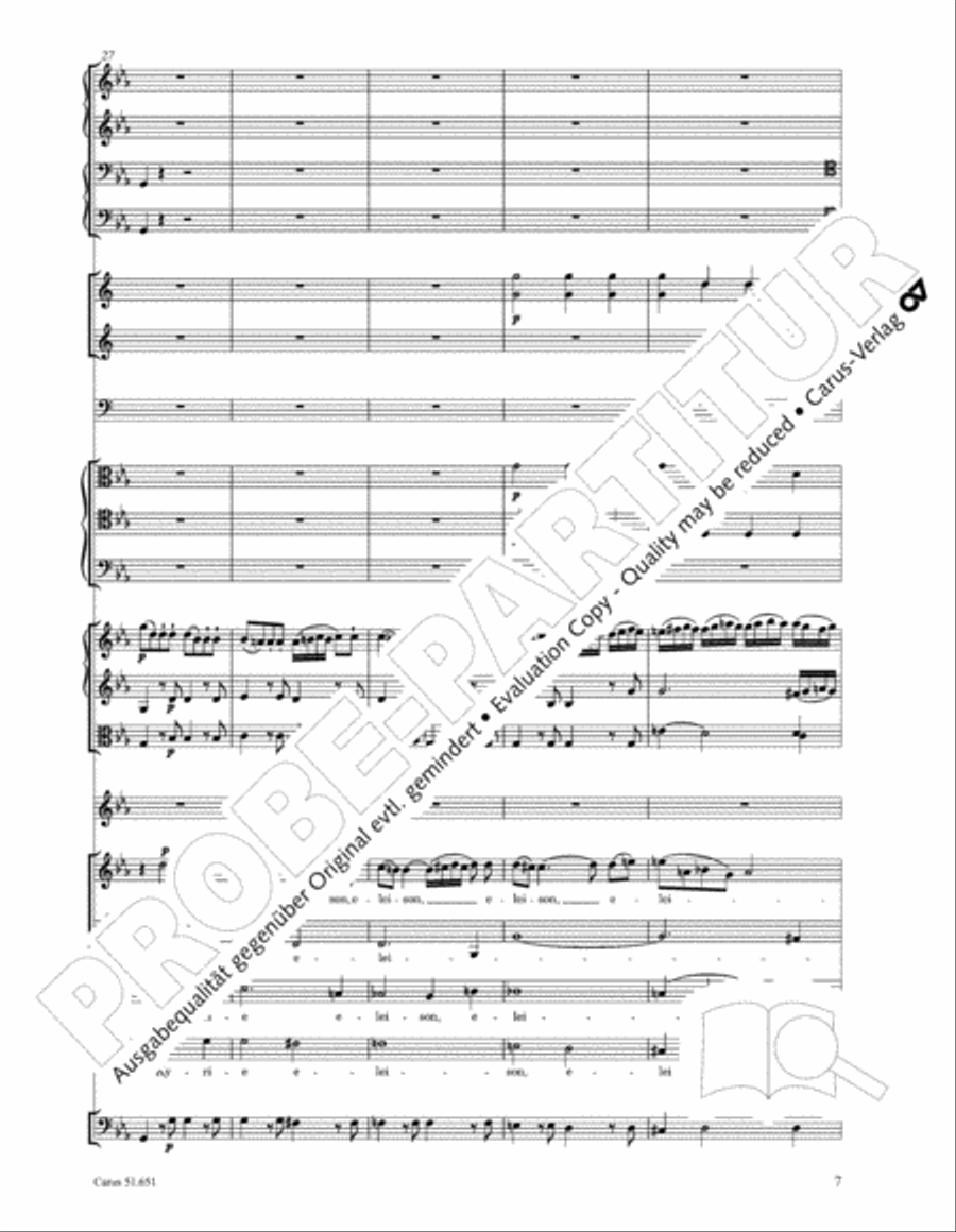 C Minor Mass, K. 427 (Missa in c KV 427) 4-Part scores gallery preview page 23