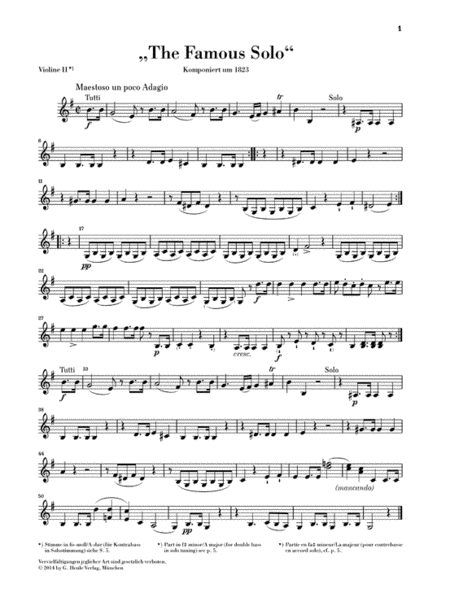 “The Famous Solo” for Double Bass and Orchestra