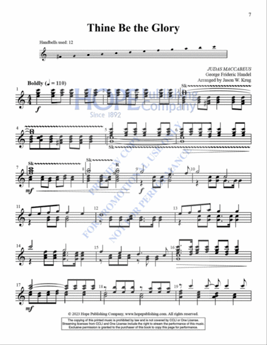 Small But Mighty: Settings for 12 Bells, Vol 6 Handbell Choir scores gallery preview page 8